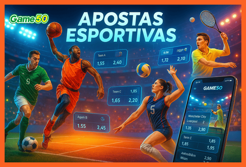 Aposte em apostas esportivas no cassino online GAME50